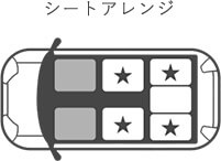 アルファードのシートアレンジ（イメージ図）